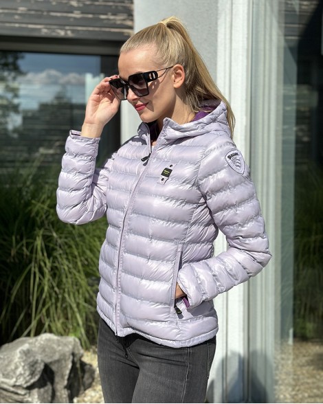 Bunda dámská Blauer fialová lehká s kapucí